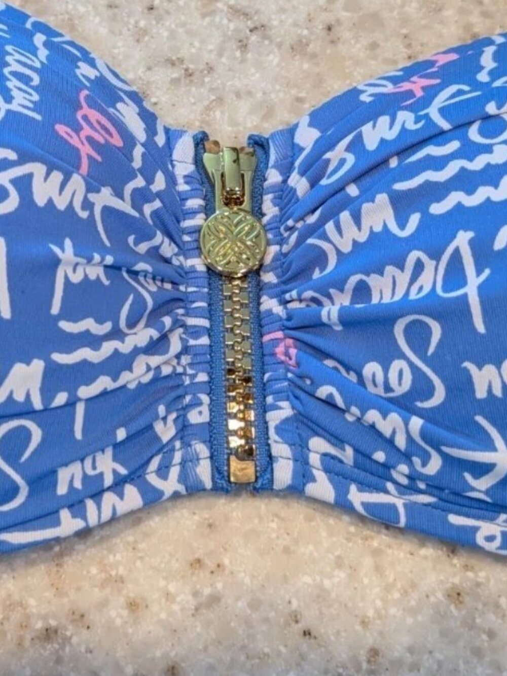 💙👙Lilly Pulitzer Bikini Swimsuit Set Women's SZ 6 Sunwashed Blue Seacrets NWOT - Picture 7 of 8